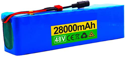 Batería para Bicicletas eléctricas, 48V 28 AH Ebike Batería de Litio con Cargador, Batería de Scooter de Bicicleta eléctrica, para Motor de Scooter de características