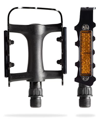 AARON Pedales de bicicleta Tour con reflectores y rodamientos deslizantes de polímero, Trekking y Citypedales de aluminio para E-Bike, Trekking Bike e precio