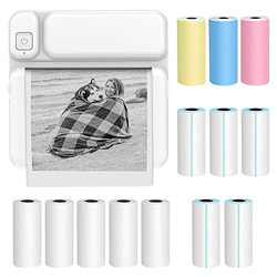 IWILCS Mini Impresora Térmica, Impresora de Fotos Portátil, Impresora Fotográfica Portátil Bluetooth con 13 Papel De Impresión, para Imagen Foto Etiqu precio