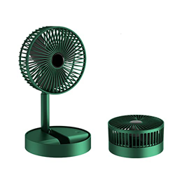 NSOLIW 2 En 1 Ventilador Silencioso Piso Y Mesa, Ventilador Plegable Retráctil Portátil, Batería 2000 Mah para Dormitorio Oficana Viaje,Verde características