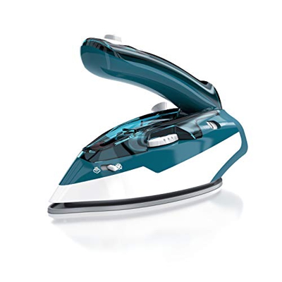 MyBeo - Plancha de viaje plegable de 1100W - Dual-Voltage – Suela antiadherente – Suela de acero inoxidable – 3 niveles - Con y sin vapor – Golpe de v