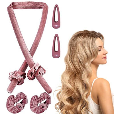 HONGECB Rizador Pelo Sin Calor, Rizador Sin Calor Antideslizante, Rizadores De Cabello De Seda, Rizador Antideslizante Sin Calor, No Daña El Cabello, 