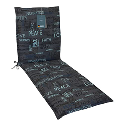 LILENO HOME Cojines para silla de jardín como [juego de 1 – Tumbona con ruedas, en color antracita, cómodos como cojines para muebles de jardín, cojin características