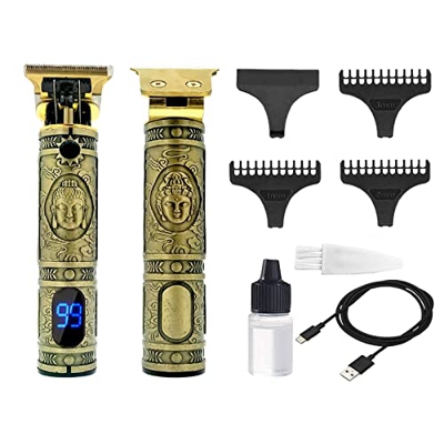 EUROXANTY Maquinilla de Cortar Pelo con Figura de Buda | Cortapelos de Hombre profesional | Maquinilla Cortapelos Recargable | Maquinilla con Carga US