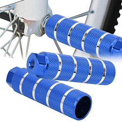 Uxsiya Pedal de pie trasero, pedal trasero de bicicleta ligera universal seguro para bicicleta de montaña (pedal trasero bazooka azul (tipo agujero gr características