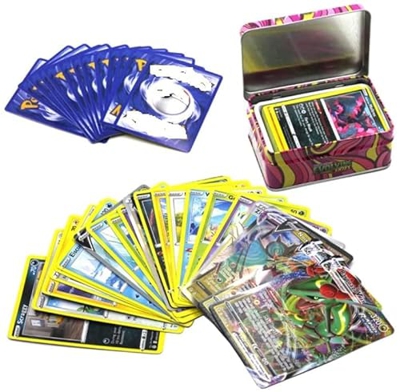 Cartas Pokemon en Español en Caja Metálica. Incluye Cartas V y VMAX. Pack para coleccionar y Jugar (Caja Pequeña 44 Cartas)
