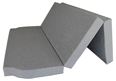 Ventadecolchones - Colchón Plegable con 3 cm de Viscoelástica para Furgoneta Volkswagen T5, T6, Multivan, California Beach y Caravelle con Espuma HR30