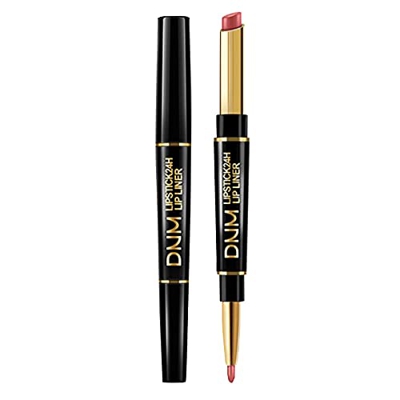 Barra de Labios Brillante + Perfilador de Labios Durable Pen Lipstick en el Matte 2 Velvet 1 Lipstick con Lip Durable Head Waterproof Lipstick Lápiz L