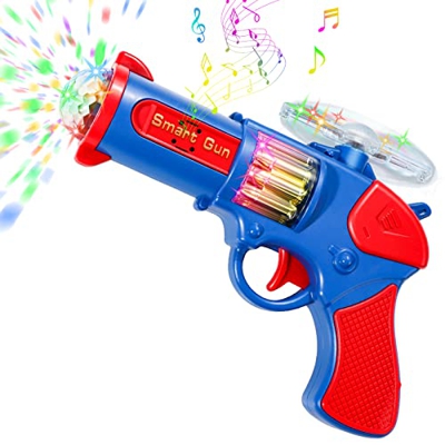 JOLIGAEA Pistola de Juguete para Niños, Juego de Pistolas con Dardos y luz, Juegos Tiro Pistola de Ninos, Rpara niños, Adultos, Familia para 6 7 8 9 1
