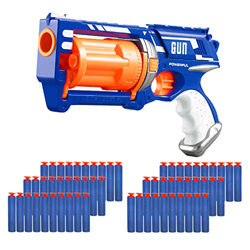 Fengyang Pistola de Juguetes para Niños, Pistola Bláster con 60 Dardos de Espuma Juego de Disparos Regalos de Cumpleaños Niños de 7 a 14 Año en oferta
