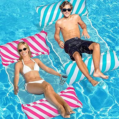 Seasboes Hamaca hinchable 4 en 1, para piscina o piscina, para adultos y niños