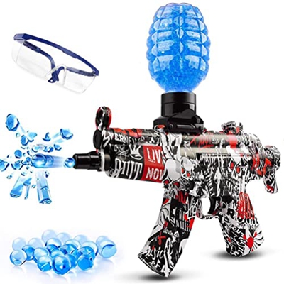 CaCaCook Blaster de Bola de Gel Eléctrico Pistola de Bolas de Salpicaduras con 2500 Bolas de Agua Gel Bola de Agua Juguete para Juegos de Tiro al Aire