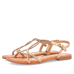 Sandalias doradas de tiras finas para mujer OSSIAN precio