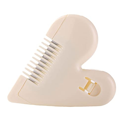 Fowybe Mini Cortador de en Forma de corazón | Peine de Corte de Manual,Peine de Afeitar portátil Corte de Cabello Manual Adelgazamiento Todos los días