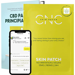 SKIN PATCH (180MG | 24H) Parches CBD Cañamo Transdérmicos | Alivia Dolores Musculares, Articulares, Lumbares, Pelvicos, Migrañas | Hipoalergenicos & N en oferta