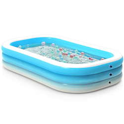 Piscina hinchable de 300 x 184 x 51 cm, piscina familiar rectangular para niños a partir de 3 años, jóvenes y adultos, para jardín y exteriores características
