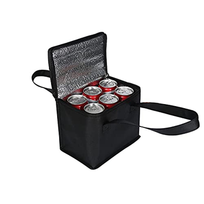 PAEFIU Nevera Bolsa Plegable Bolsa Comida Térmica Bolsa De Picnic Al Aire Libre Negro Bolsa Isotermica De Almuerzo Nevera para Alimentos para Trabajo 