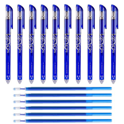 24pcs Boligrafos Borrables Azules + 15pcs Recambios de Bolígrafo Repuesto + 2 borradors diferentes para Escribir Dibujar Enseñar (Multicolores 01) características