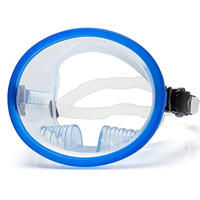 Desconocido Máscara de Buceo Retro de Silicona Transparente Redonda de Cara Completa con compensador (A Talla única) (F Talla única) (C Talla única)