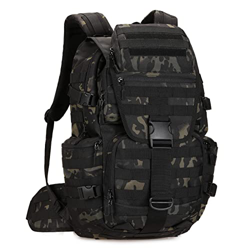 HUNTVP 50L Mochila Táctica Grande Mochila de Asalto 900D Nylon Militar Assault Pack MOLLE Impermeable para Hombre Caza Al Aire Libre Ciclismo Senderis características