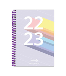 Agenda Escolar 22-23 - School Day - Día Página - Tamaño A5 - 14,8 x 21,5 cm - Idioma: Español-Inglés-Francés - Incluye cinta de registro - PaperTrac en oferta