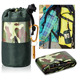 Saco de Dormir Supervivencia, Saco de Dormir térmico de Emergencia Ligero e Impermeable, Sacos de Vivac Reutilizable con Silbato para Rescate de Avent en oferta