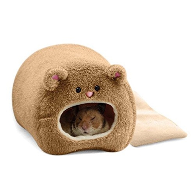 Yzibei Jaula Colgante Calida de Invierno para Ratas Hamster Casa Linda para Hamaca con Alfombra de Cama para pequenos Animales Peludos