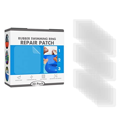 Cinta de reparación de cama de aire impermeable con parche de piscina inflable transparente, kit de reparación de tienda inflable autoadhesiva para ba