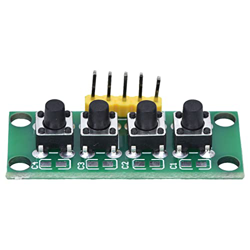 Weikeya Módulo de Teclado de 4 Teclas, Tamaño Compacto, Estable Y Confiable PCB de 1,6 Mm de Espesor Módulo de Teclado con Menos Interferencias Buena  características