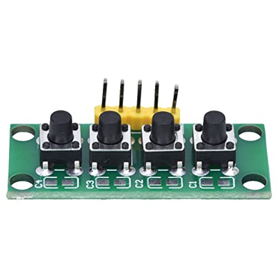 Weikeya Módulo de Teclado de 4 Teclas, Tamaño Compacto, Estable Y Confiable PCB de 1,6 Mm de Espesor Módulo de Teclado con Menos Interferencias Buena 