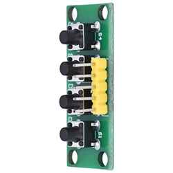 Changor Módulo de Teclado, Módulo de Teclado de 4 Teclas Estable Y Confiable Tamaño Compacto de PCB de 1,6 Mm de Espesor para Experimentos Electrónico precio