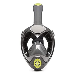 Máscara de esnórquel de Silicona de Cara Completa, Snorkel Submarino de 180 ° Máscara de Buceo de Boca Plana de Tipo seco y Completo Adecuada para Adu en oferta