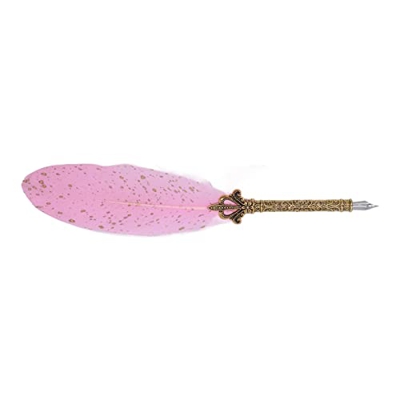 BOLORAMO Pluma Pluma, Patrón Exquisito Resistente Al Desgaste Pluma Pluma Puntas Reemplazables para el Hogar para la Oficina para la Escuela(Rosado)