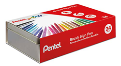 Pentel SES15C Brush Sign Pen caja regalo de metal con 24 colores en oferta