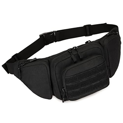 Táctica Cintura Pack portátil riñonera al Aire Libre Ejército Bolsa de Cintura Militar de frío para Ciclismo Camping Senderismo Caza Pesca (Negro#2)