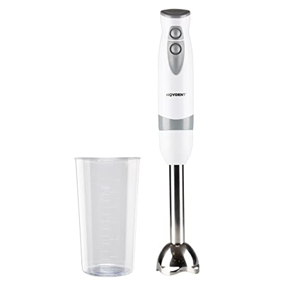 HAYDENT Batidora de mano eléctrica con potencia de 700W, diseño ergonómico y 2 velocidades - Licuadora de mano con cuchillas de acero inoxidable y vas