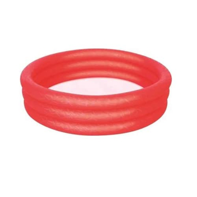 Piscina inflable de 3 anillos de 114 cm de ancho y 25 cm de alto (rojo) – Piscina interior y exterior – Piscina de jardín – Piscina de bebé – Piscina 