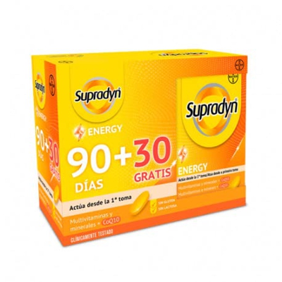 Supradyn Energy 90 Comprimidos + 30 de regalo | Multivitaminas, Minerales y Coenzima Q10