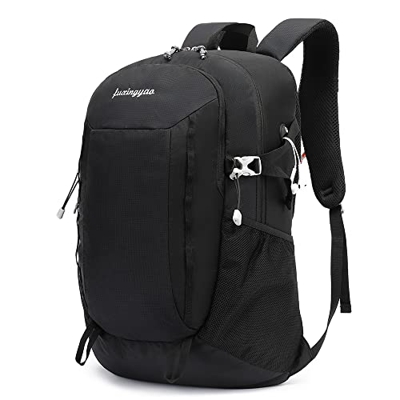 FUXINGYAO Mochila Senderismo 35L，Mochila de Montaña Impermeable Multifuncional　Mujer Hombre, Mochila de Viaje Trekking Acampada Caminar-Negro