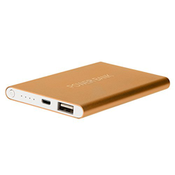KIMODO para teléfono 12000mAh Batería Ultrafina Cargador USB Banco de energía portátil Cargador de teléfono Externo (Gold, One Size) en oferta