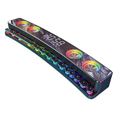 Lechnical soaiy / SH39 Altavoz de alta fidelidad inalámbrico Juego de computadora Subwoofer BT Altavoz Barra de sonido de 3600 mAh Reproductor de músi