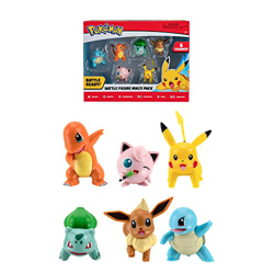 BANDAI - Pokémon - Pack de 6 Figuras - Ola 1 - Pikachu, Carapuce, Salameche, Bulbizarre, Evoli, Grodoudou - JW2470 en oferta