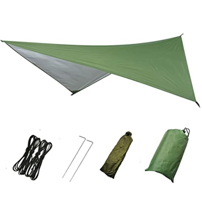 Liummrcy Hammock Rain Fly Cent Tent Larp, Camping Canopy Ligero lival Tona de Lona Paraguas Impermeables para Caminatas al Aire Libre Garden 230x210 c
