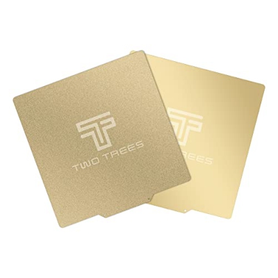 Jusnboir twotrees Placa de acero PEI de doble cara (superficie estructurada + superficie lisa), dos en uno con base magnética 310 x 310 mm