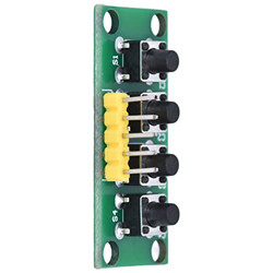 Changor Módulo de Teclado, Buena Disipación de Calor PCB de 1,6 Mm de Espesor Módulo de Teclado de 4 Teclas Tamaño Compacto Menos Interferencia con Or características