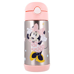 Botella Infantil De Acero Inoxidable Con Pajita De 530 Ml | Minnie Indigo Dreams características