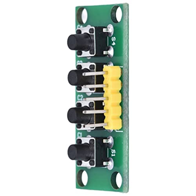 Aoutecen Módulo de Teclado, Módulo de Teclado de 4 Teclas Tamaño Compacto PCB de 1,6 Mm de Espesor Estable Y Confiable con Orificios de Montaje para E