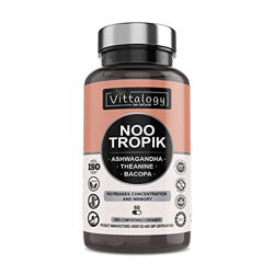 Vittalogy Nootropik. Nootrópico Para La Memoria Y Concentración Con Vitaminas Para Estudiar. Nootrópico Natural Con Extracto De Ashwagandha Sensoril®  en oferta