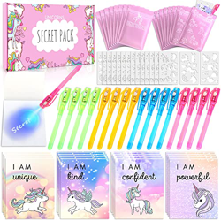 MarkersHome Bolígrafo Tinta Invisible con Luz UV y Libreta Unicornio Packx16 Detalles Cumpleaños Niños,Regalos Cumpleaños Niños niña Colegio, Piñatas  precio