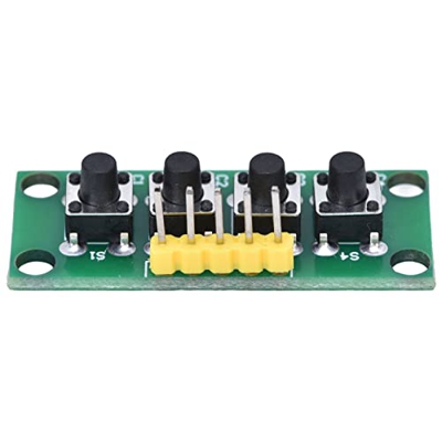 Pwshymi Módulo de Teclado, PCB de 1,6 Mm de Espesor Menos Interferencia Módulo de Teclado de 4 Teclas Tamaño Compacto para Experimentos Electrónicos